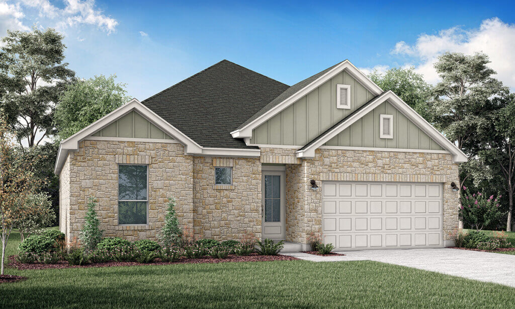 new construction patio homes near me - Anthem Cottages The Foxglove Elevation A Rendering