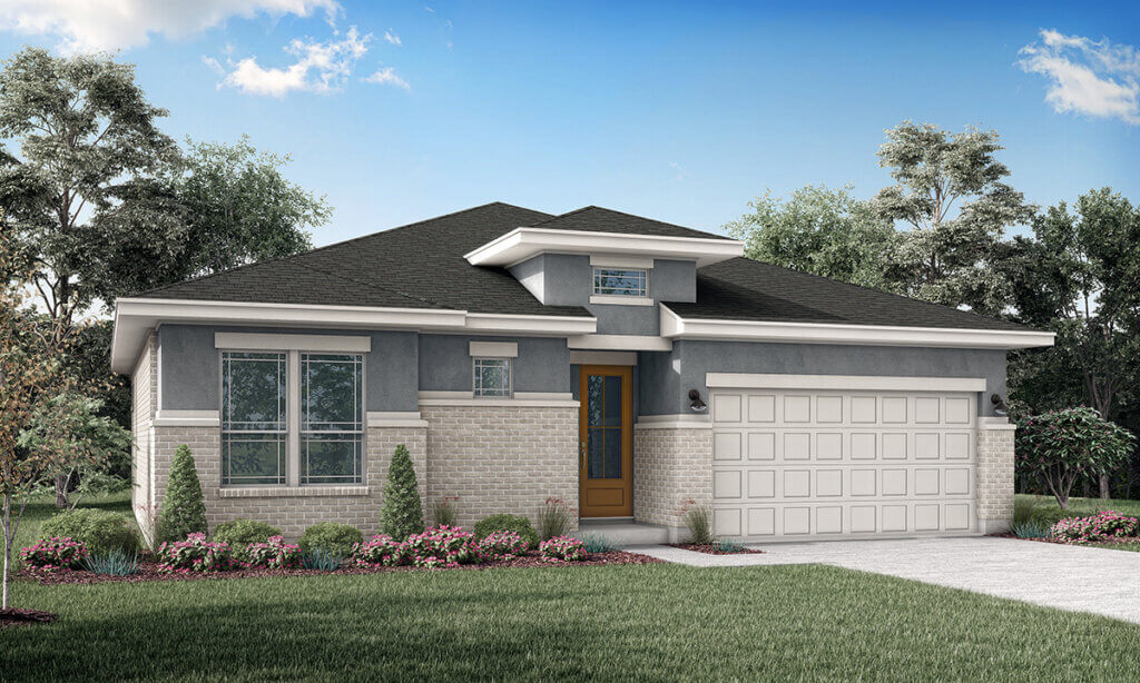 new construction patio homes near me - Anthem Cottages The Foxglove Elevation B Rendering