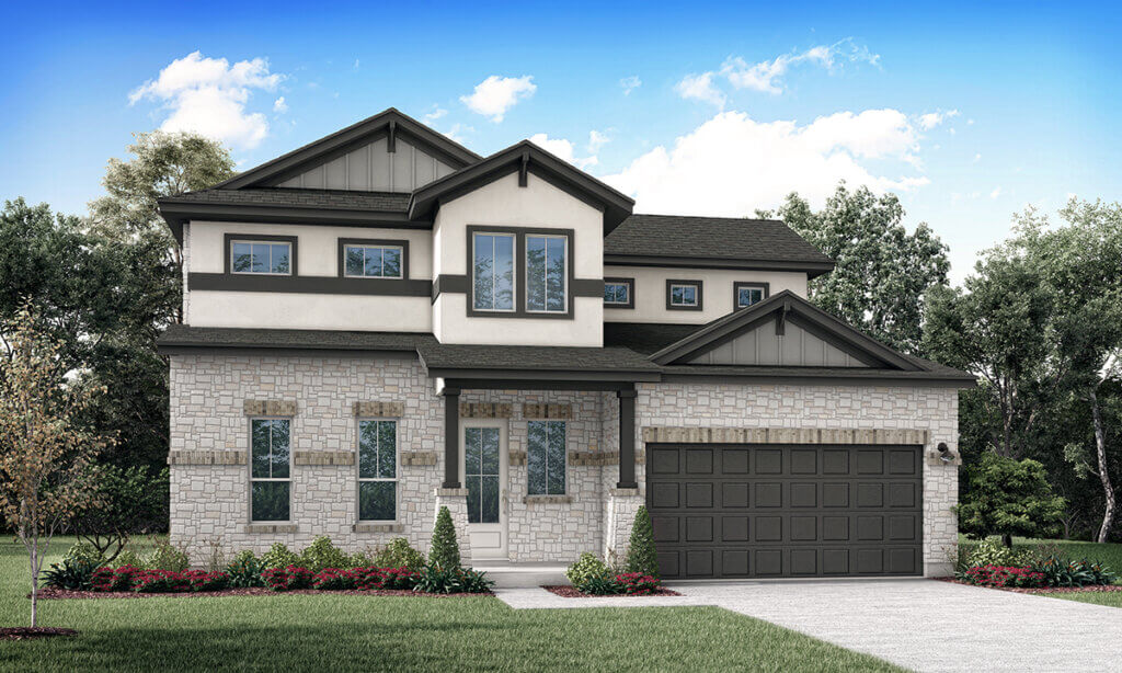 New Patio Homes for Sale Near Me - Anthem Cottages The Honeysuckle Elevation C Rendering