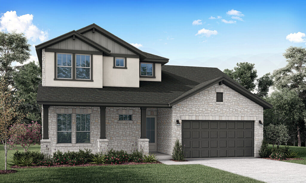 modern style cottage homes - Anthem Cottages The Verbena Elevation C Rendering