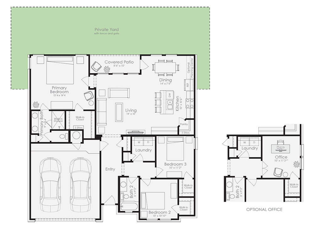 The Dove floorplan image for Anthem Cottages